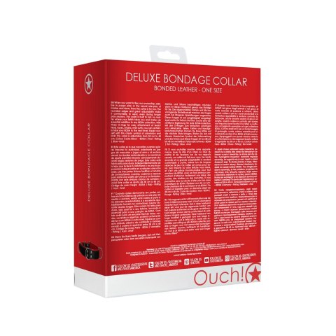 Ouch! Deluxe Uprząż Skorzana z O-Ringami, Regulowana Czarna 7423522528518