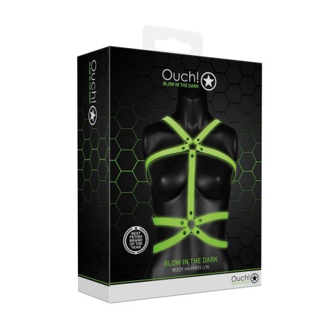 Ouch! Glow in the Dark Kamizelka Regulowana L/XL - Świecąca Uprząż