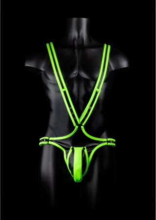 Ouch! Harness Glow in the Dark S/M - uprząż z fluorescencyjnymi detalami