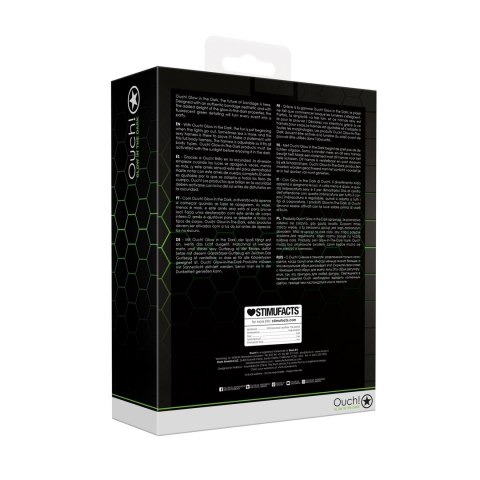 Ouch! Uprząż biustonosza świecąca w ciemności S/M, regulowana