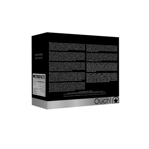 Ouch! by Shots Zestaw 3 akrylowych zatyczek analnych - rożne rozmiary