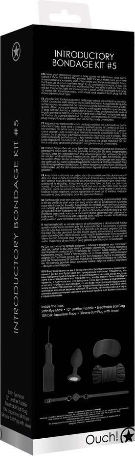 Ouch! by Shots Zestaw Zniewolenie #5 - maska, knebel, sznur 10m, plug
