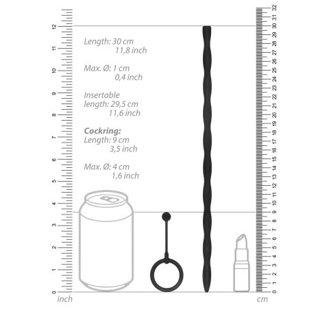 Ouch! by Shots Zestaw silikonowych pierścieni uszczelniających, czarny, 30cm