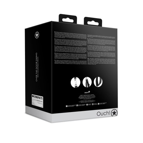 Ouch! by Shots huśtawka do drzwi z regulacją paskow, czarna