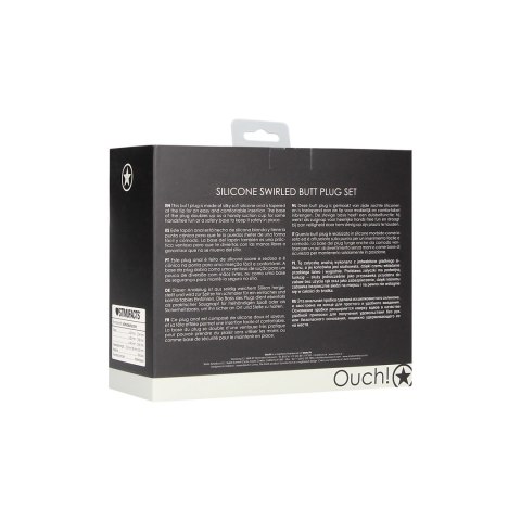 Shots Ouch! Swirled zestaw anatomicznych zatyczek silikonowych