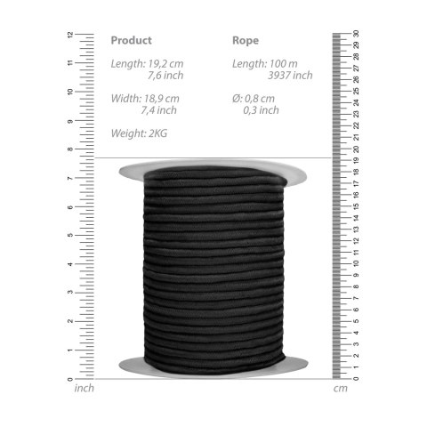 Shots Ouch! lina do wiązań bawełniana 100 m wodoodporna czarna