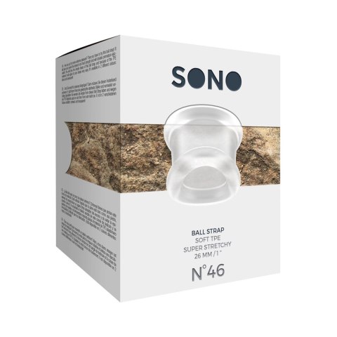 Shots Pasek z kulką No.46, elastyczny TPE, czarny/połprzezroczysty