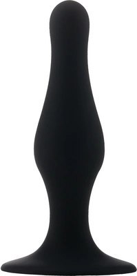 Shots Toys Korek anatomiczny średni z przyssawką 11,7 cm czarny