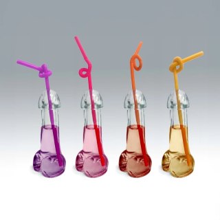 Little Genie zestaw 4 szklanek do napojow z kolorowym motywem