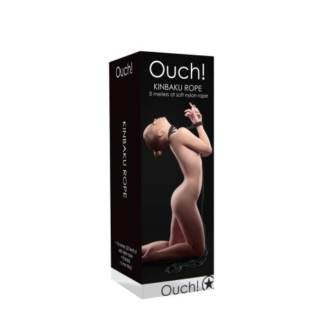 Ouch! Kinbaku Rope 5m - wytrzymała lina do technik wiązania, czarna