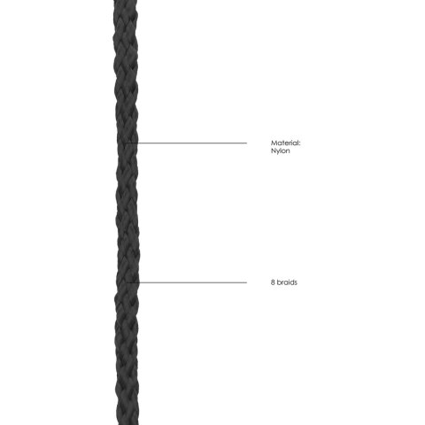 Ouch! Kinbaku Rope 5m - wytrzymała lina do technik wiązania, czarna