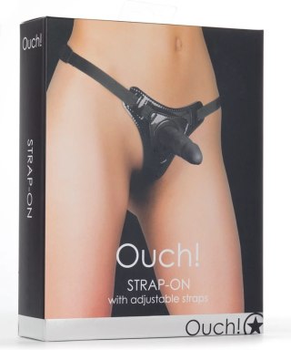 Ouch! Strap-On Harness System z odpinanym elementem, czarny