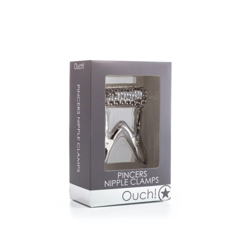 Ouch! by Shots - Zaciski z łańcuszkiem, stal nierdzewna, 2 szt.