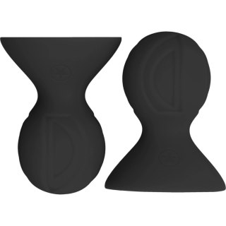 Ouch! by Shots silikonowe przyssawki do brodawek, para, czarne