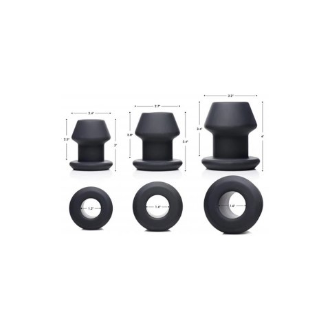 XR Brands Gape Grommet zestaw 3 silikonowych ekspanderow anatomicznych