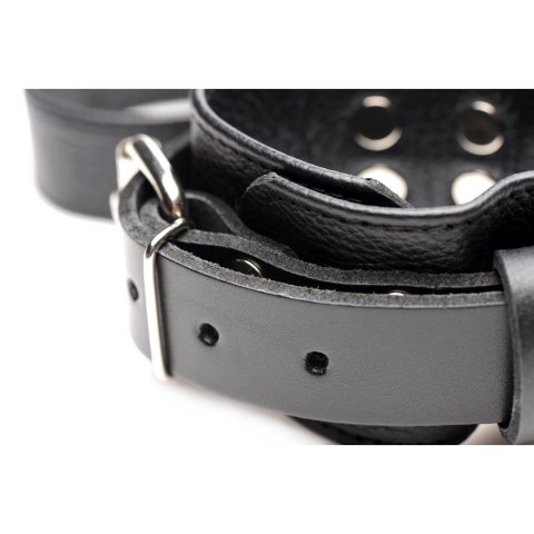 XR Brands Luksusowy Zestaw Skorzany do Przytrzymywania Łożka Czarny