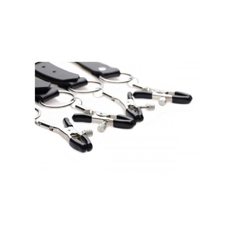 XR Brands Model z Paskami Regulowanymi i Zaciskami - System Rozchylający