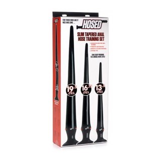 XR Brands Slim Tapered - Zestaw elastycznych stożkowych wtyczek, 3 szt.