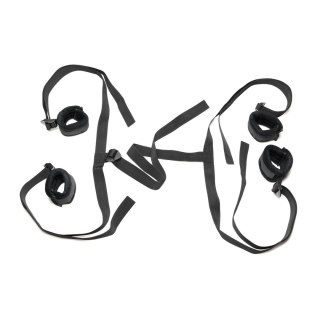 XR Brands Zestaw do krępowania z kajdankami - wytrzymały silikon, uniwersalny rozmiar