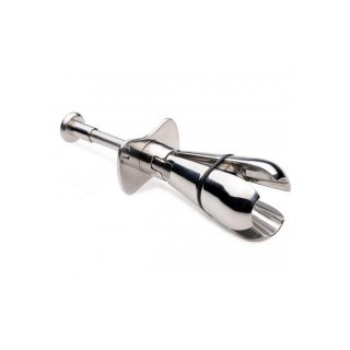 XR Brands stalowa blokada intymna z mechanizmem rozporowym mini