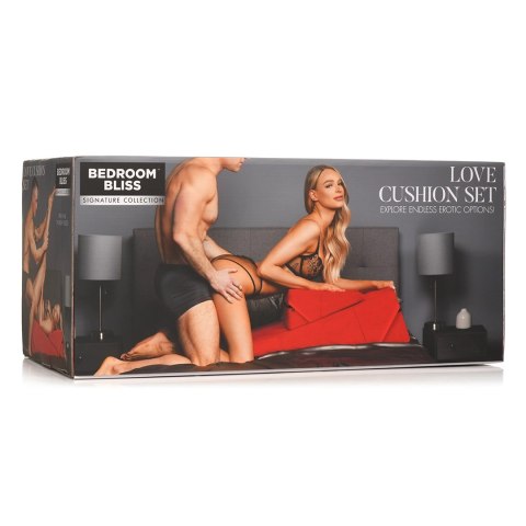 XR Brands zestaw poduszek klinowych z systemem mocowań, czarny