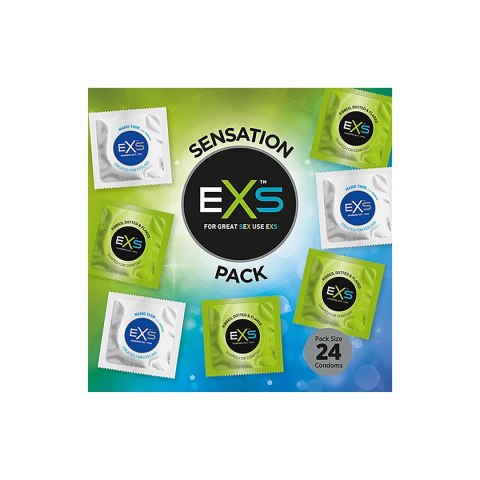 EXS Mix 24 szt. Prezerwatywy Nano Thin i Ribbed Dotted zestaw