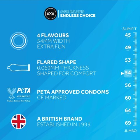 EXS Mixed Flavoured prezerwatywy smakowe 48 szt. lateksowe zestaw