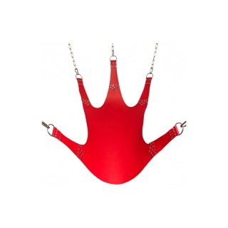 Mr. Sling Pas skorzany 5-punktowy, stalowe okucia, 113x122 cm