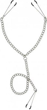 XR Brands Master Series - Zestaw zaciskow z łańcuszkiem i regulacją