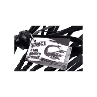 XR Brands Pleciony Chłostacz Czarny Skora PU 86 cm