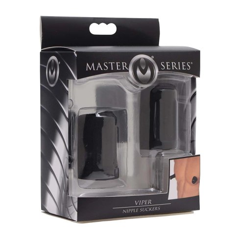 XR Brands Vipers - zestaw przyssawek do stref wrażliwych, czarne TPE