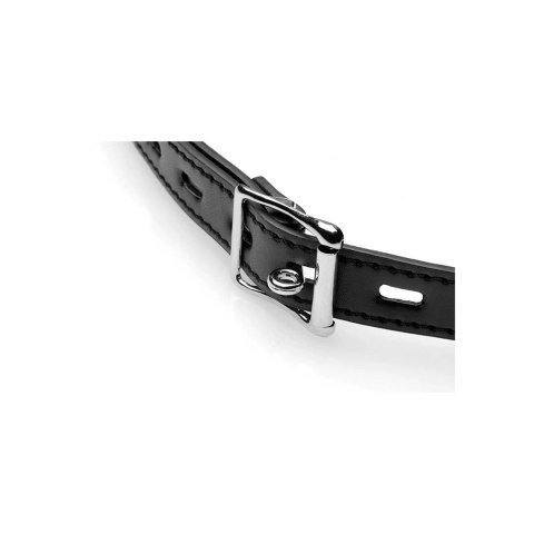 XR Brands silikonowy knebel kulkowy z regulowanymi klipsami czarny