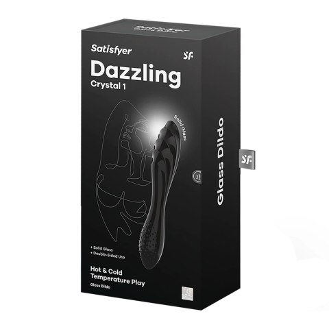 Satisfyer Dazzling Crystal 1 Szklany masażer intymny czarny