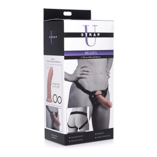 BXR Brands Strap-On silikonowy z uprzężą 20 cm, regulowany, podwojna gęstość