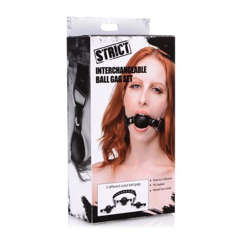 XR Brands BallGag System silikonowy zestaw 3 wymiennych kulek