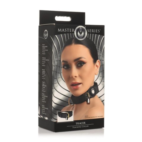 XR Brands Collar With Tracking System skorzana regulowana czarna