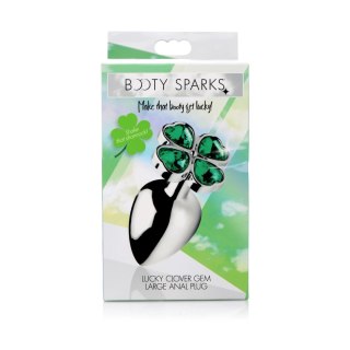 XR Brands Korek analny Clover Large metalowy 4-listna koniczyna