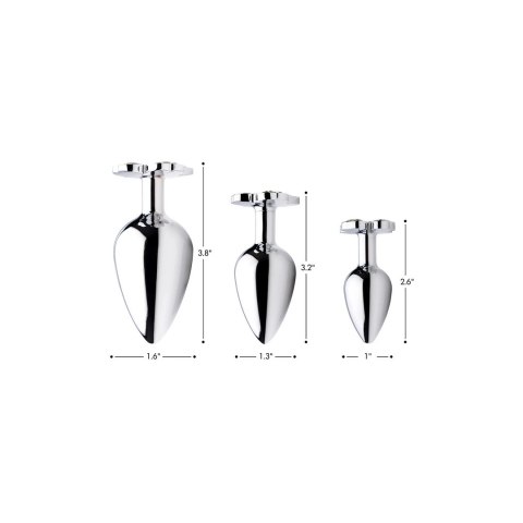 XR Brands Medium Metalowy Korek Anatomiczny Koniczyna 4-listna