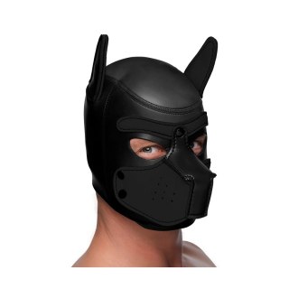 XR Brands Neoprene Puppy Hood - regulowana maska neoprenowa czarna