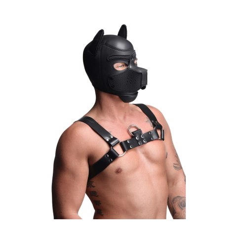 XR Brands Neoprene Puppy Hood - regulowana maska neoprenowa czarna