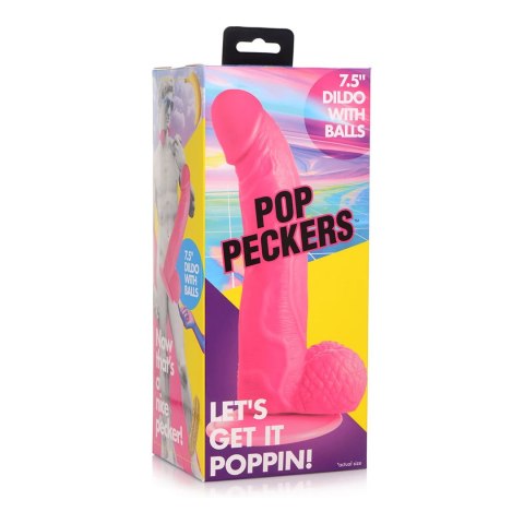 XR Brands POP model anatomiczny z przyssawką 19 cm kolor makowy