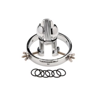 XR Brands Stalowy eksplorator anatomiczny - regulowana średnica 4-9,6 cm