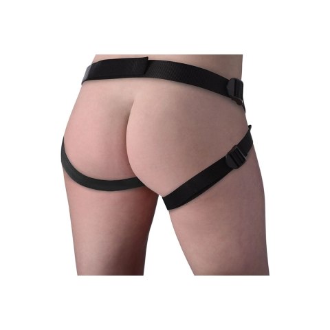 XR Brands Strap-On silikonowy zestaw z uprzężą 18 cm, podwojna gęstość