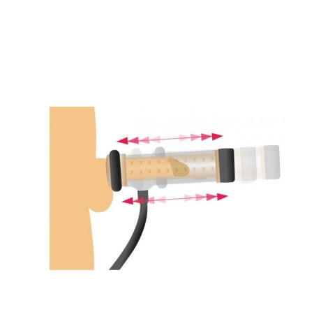 XR Brands Teksturowany cylinder do Milker Automatic Stroker Machine