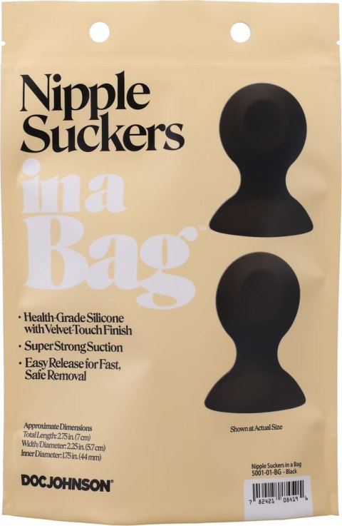 Doc Johnson Silikonowe przyssawki do ciała - para, transparentne