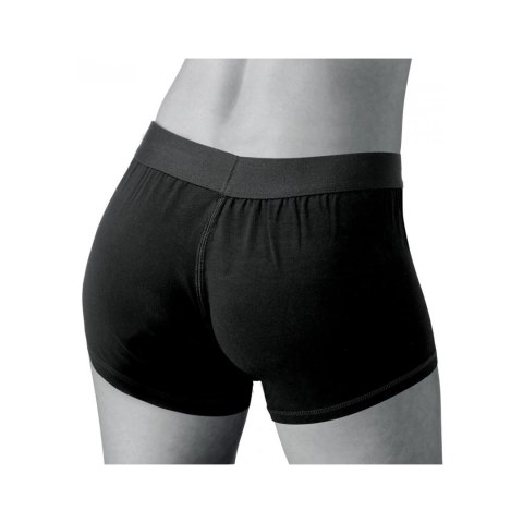 XR Brands Boxer Harness L/XL - zintegrowany pierścień, czarne