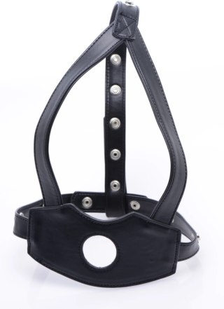 XR Brands Master Series uprząż twarzowa z elementem anatomicznym czarna