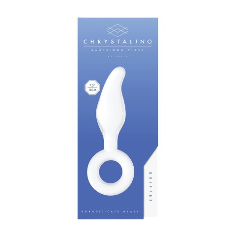 Christalino Szklany korek z pierścieniem borokrzemianowy - niebieski