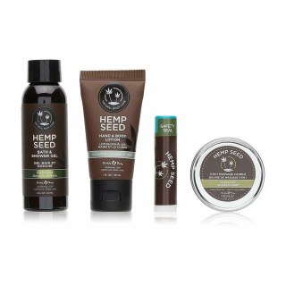 Earthly Body Mini Travel Kit Guavalava z olejem z nasion konopi 4 szt.