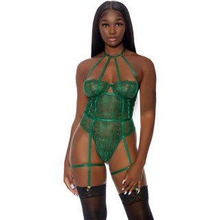 Forplay Body z koronką i siateczkowymi miseczkami M czarne